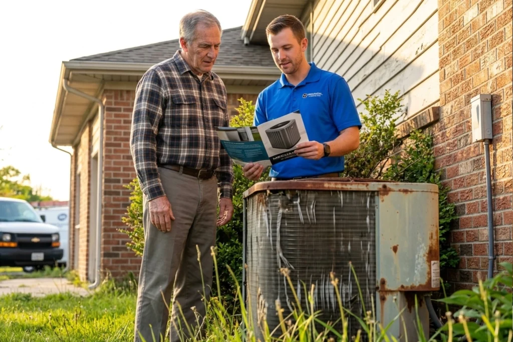 Florida homeowner choosing the best AC system
